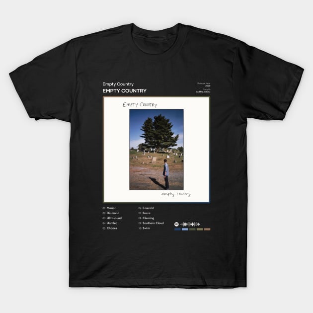 Empty Country - Empty Country Tracklist Album T-Shirt by 80sRetro